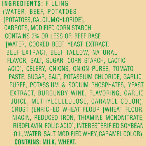 Marie Callender's Beef Pot Pie, Frozen Meal