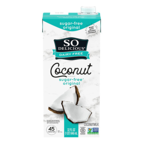 So Delicious Coconutmilk, Dairy Free, Sugar-Free, Original