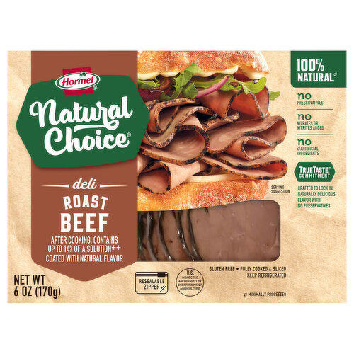 Hormel Natural Choice Beef, Roast, Deli, 100% Natural