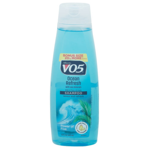 Alberto VO5 Shampoo, Revitalizing, Ocean Refresh, Bonus Size