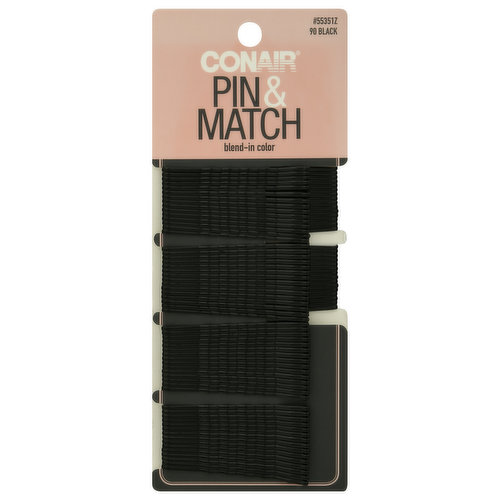 conair Hair Pins, Pin & Match, Black