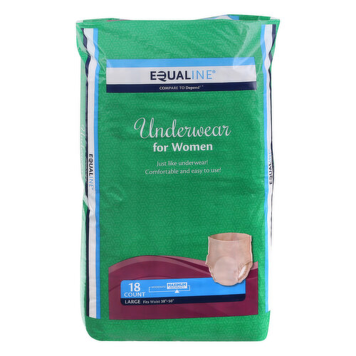 Fits Waist: 38 inches - 50 inches. Just like underwear! Comfortable and easy to use! Compare to Depend (This product is not manufactured or distributed by Kimberly-Clark Worldwide Inc., owner of the registered trademark Depend). Extra absorbent core and double inner leg gathers to provide better leakage protection. Soft waist-elastics for enhanced comfort and fit. Tear away sides for easy removal. Soft, dermatologist tested inner liner. 100% Quality Guaranteed: Like it or let us make it right. That's our quality promise. Product of Mexico.
