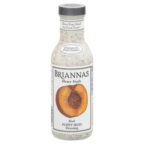 Briannas Dressing, Poppy Seed, Rich, Home Style