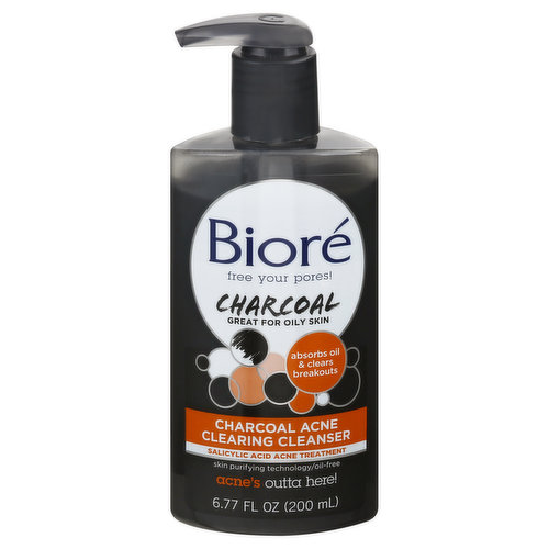 Biore Charcoal Cleanser, Acne Clearing