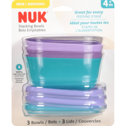 Nuk - Stacking Bowls, 3-Pack