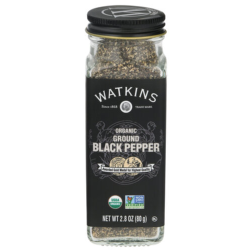 Watkins Black Pepper, Organic, Ground