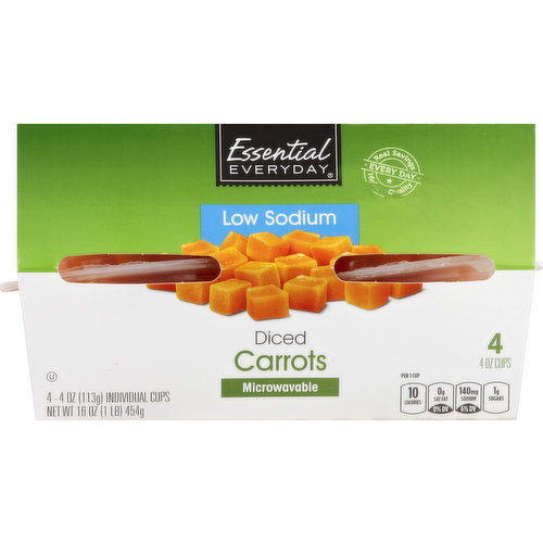 Microwavable. Real savings, highest quality, every day. Per 1 Cup: 10 calories; 0 g sat fat (0% DV); 140 mg sodium (6% DV); 1 g sugars. Great products at a price you'll love - that's Essential Everyday. Our goal is to provide the products your family wants, at a substantial savings versus comparable brands. We're so confident that you'll love Essential Everyday, we stand behind our products with a 100% satisfaction guarantee. Gluten free. If you're not completely satisfied with this product, please contact us at www.essentialeveryday.com or 1-877-932-7948. Product of USA.