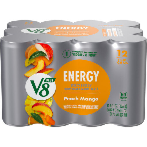 V8® +Energy® Peach Mango Juice Energy Drink