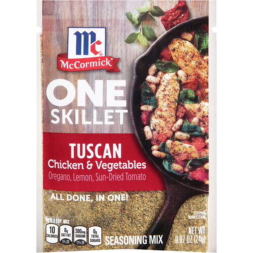 McCormick One Skillet Tuscan Chicken & Vegetables One Skillet Seasoning Mix