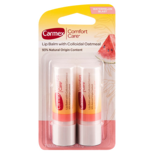 Carmex Comfort Care Lip Balm, with Colloidal Oatmeal, Watermelon Blast