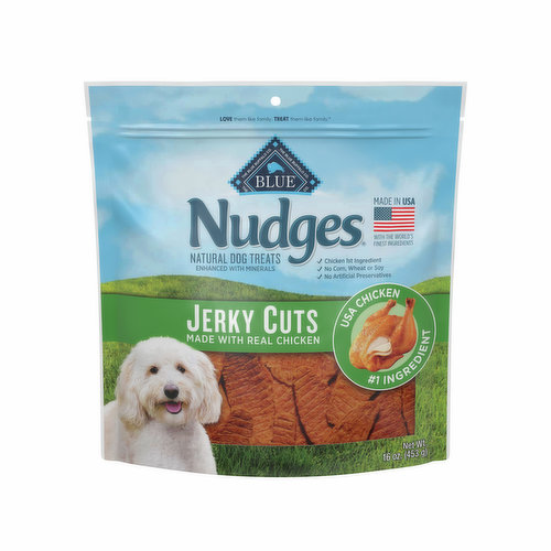 Blue Buffalo Nudges Nudges Jerky Cuts Natural Dog Treats, Chicken