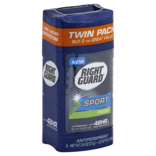 Right Guard Sport Antiperspirant, Fresh, Twin Pack