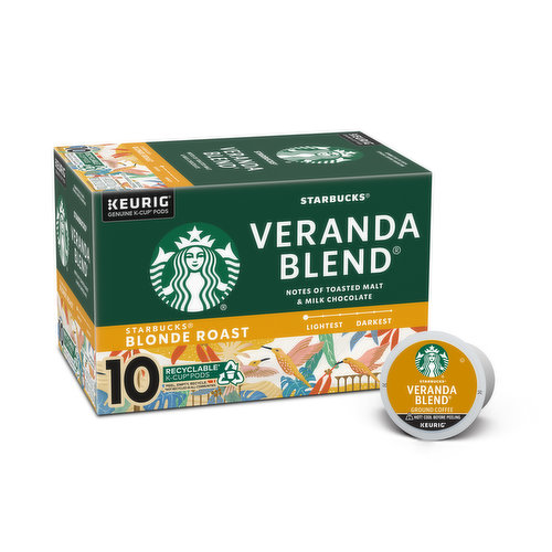 Starbucks Keurig K-Cup Coffee Pods, Veranda Blend, Blonde Roast