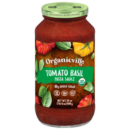 Organicville Pasta Sauce, Tomato Basil