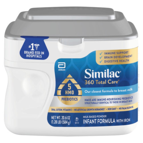 Similac 360 Total Care Infant Formula with Iron, Milk-Based Powder