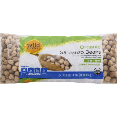 Grown without synthetic fertilizers and persistent pesticides. Free from artificial preservatives. Per 1/4 Cup Dry: 100 calories; 0 g sat fat (0% DV); 10 mg sodium (0% DV); 1 g total sugars. USDA Organic. Certified Organic By California Certified Organic Farmers. Gluten free. Like it or let us make it right. That's our quality promise. mywildharvest.com. To learn more about Wild Harvest products, including our full line of organic products, and for more recipes, please visit www.mywildharvest.com. Product of USA.