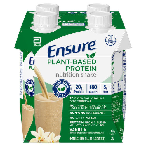 Ensure Nutrition Shake, Plant-Based Protein, Vanilla