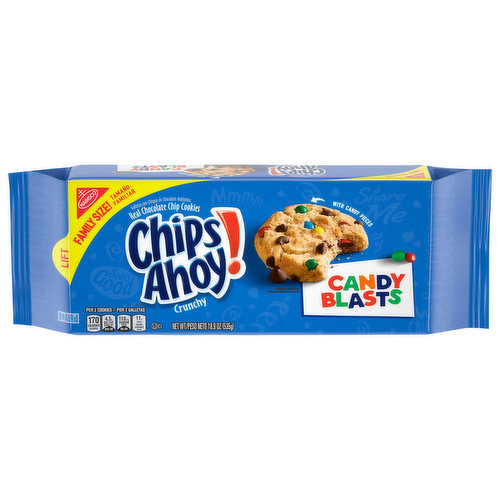 Chips Ahoy! Cookies, Real Chocolate Chip, Candy Blasts, Family Size!