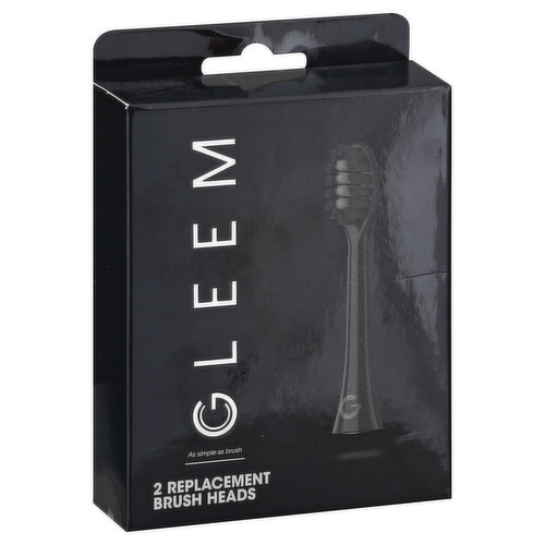 As simple as brush. Remove plaque with gentle vibrations from Gleem toothbrush handle. Gleem toothbrush makes your smile shimmer. Fits on all Gleem toothbrushes. www.gleem.com. Questions? 1-855-210-8802. Made in China.