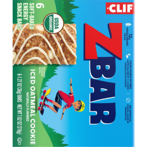 Clif Kid ZBAR Organic Iced Oatmeal Cookie Snack Bar - 7.62oz