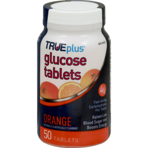 TRUEPLUS Glucose, 4 g, Tablets, Orange