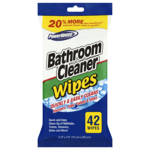 PowerHouse Wipes, Bathroom Cleaner