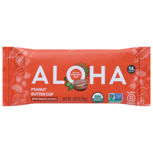 Aloha Protein Bars, Organic, Peanut Butter Cup