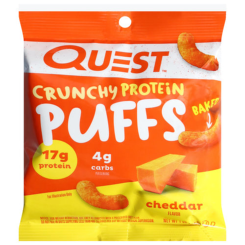Quest Puffs, Cheddar Flavor, Crunchy