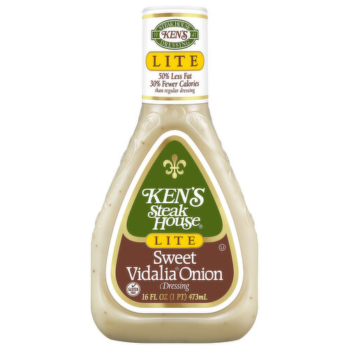 Ken's Steak House Dressing, Lite, Sweet Vidalia Onion