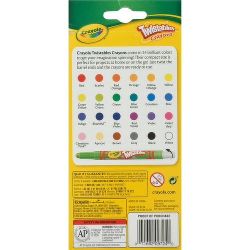 SimpliColor Twist Crayons - Front Insert Only