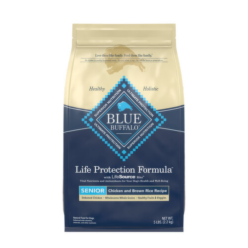 Blue Buffalo Blue Buffalo Life Protection Formula Natural Senior Dry Dog Food, Chicken and Brown Rice 5-lb