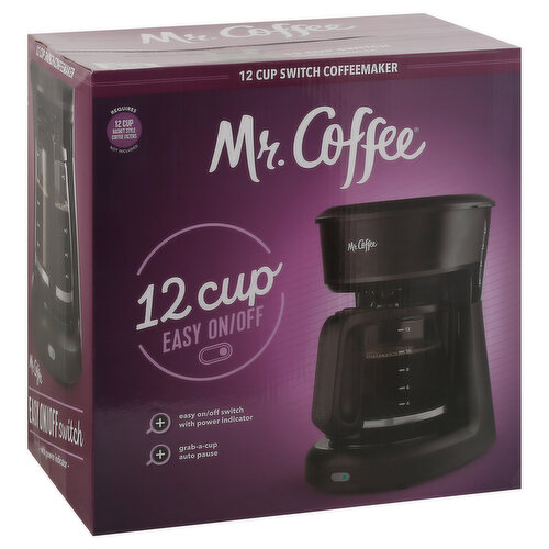 Mr. Coffee 12-Cup Switch Coffeemaker - Black 