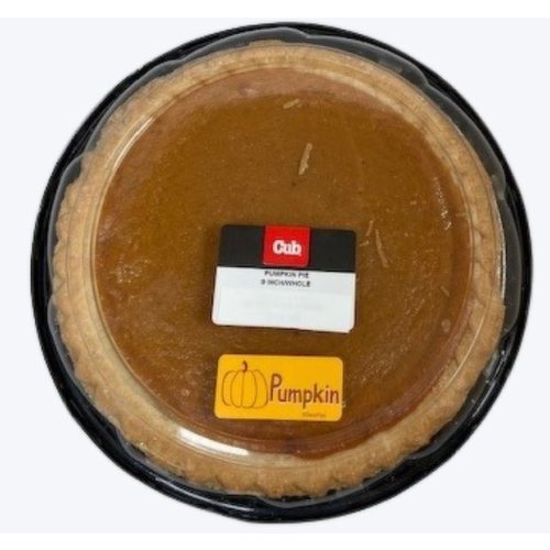 Cub Bakery 9" Pumpkin Pie, Whole