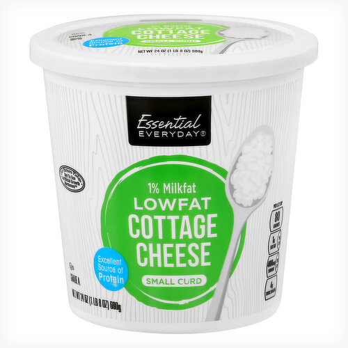 Essential Everyday Cottage Cheese, Small Curd, 1% Milkfat, Low Fat