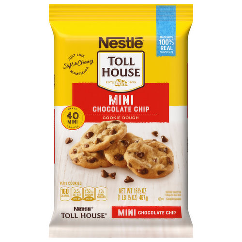 Toll House Cookie Dough, Chocolate Chip, Mini