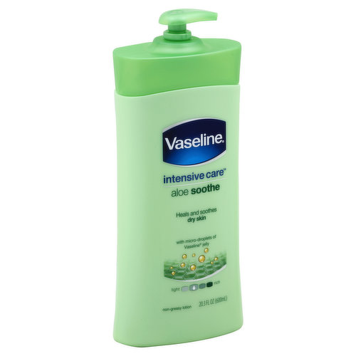 Vaseline Intensive Care Lotion, Non-Greasy, Aloe Soothe