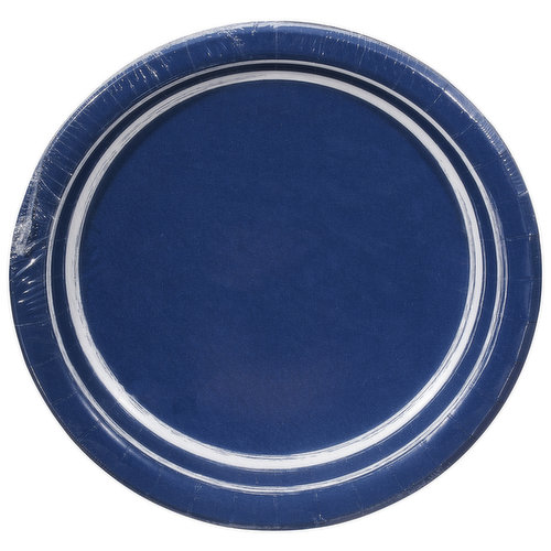 Sensation Plates, Premium Strength, Navy Blue, 6.875 Inch