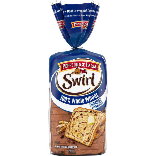 Pepperidge Farm® Swirl 100% Whole Wheat Cinnamon with Raisins Swirl Bread