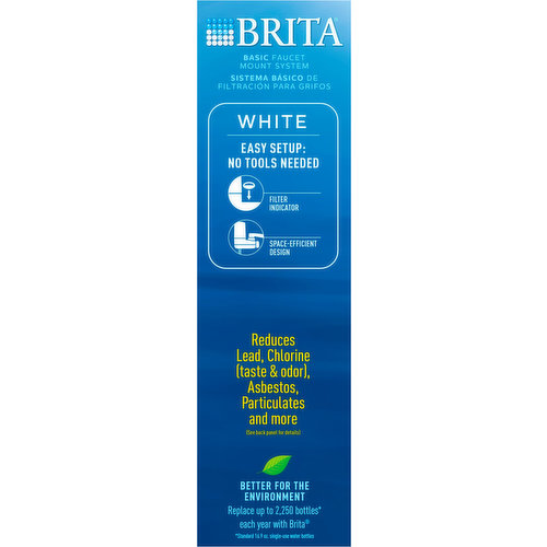 Brita Basic Faucet Mount System, Water Filter Reduces Lead and