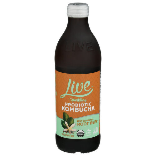 Live Probiotic Kombucha, Sparking, Root Beer