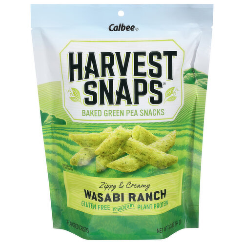 Harvest Snaps Green Pea Snacks, Baked, Wasabi Ranch