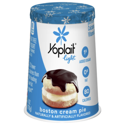 Yoplait Light Yogurt, Fat Free, Boston Cream Pie