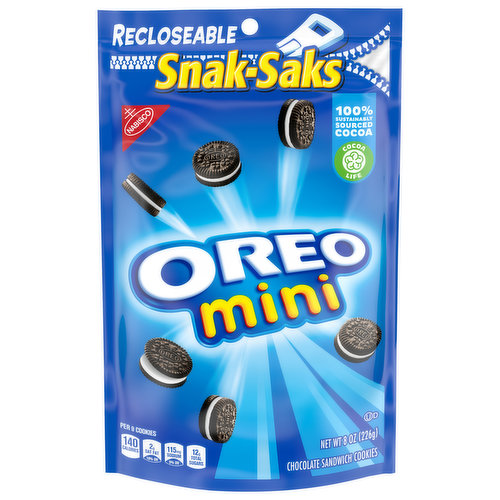 OREO Mini Chocolate Sandwich Cookies, Snak-Sak