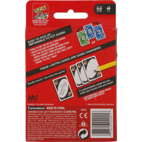 UNO CARD GAME Soft pack by Mattel