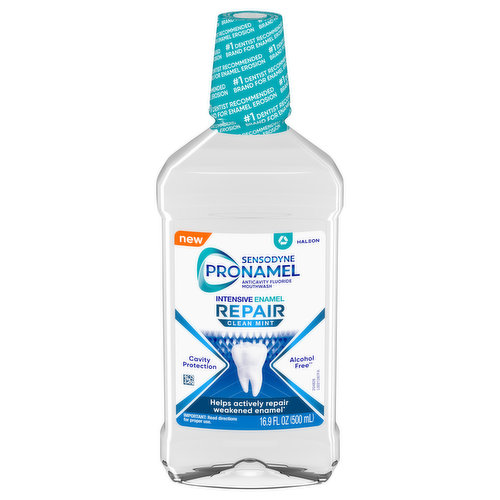 Sensodyne Pronamel Mouthwash, Anticavity Fluoride, Clean Mint