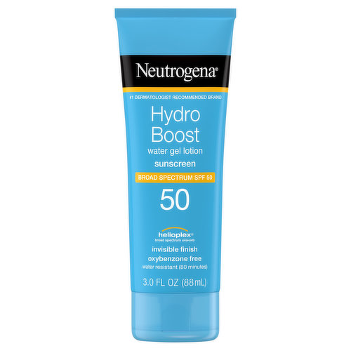 Neutrogena Sunscreen, Water Gel Lotion, Hydro Boost, Broad Spectrum SPF 50