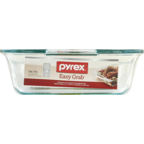 Pyrex Easy Grab 2 Quart Casserole Dish with Glass Cover