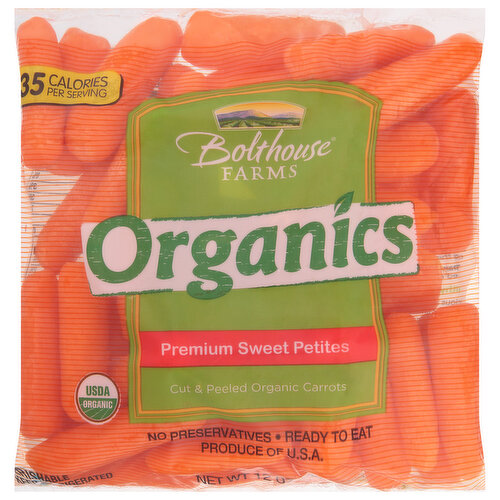 Bolthouse Farms Organics Carrots, Premium, Sweet Petites