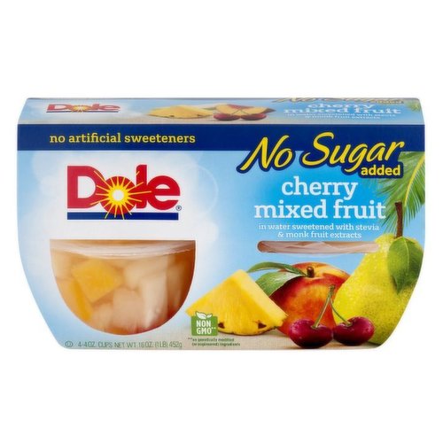 Dole No Sugar Added Cherry Mixed Fruit 4 Pack