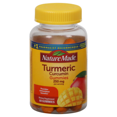 Nature Made Turmeric Curcumin, 250 mg, Gummies, Mango